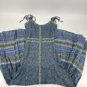 Veronica Beard Windansea Dress Womens Size XS Maxi Blue India Boho Sample